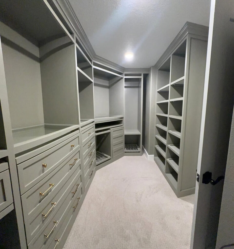 Custom walk-in closet carpentry in Dallas-Fort Worth by Terra Renovations LLC