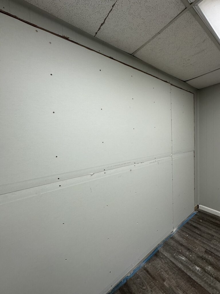 Fresh drywall installation ready for tape and texture, drywall contractor in Dallas TX